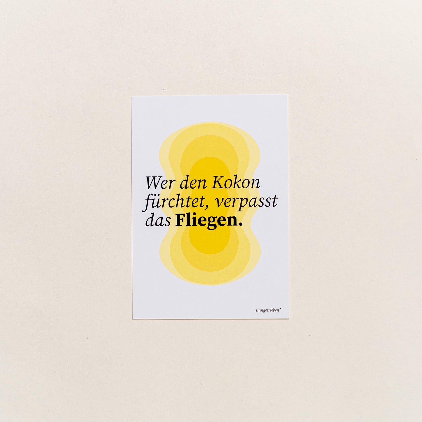 Postkarte Gelb