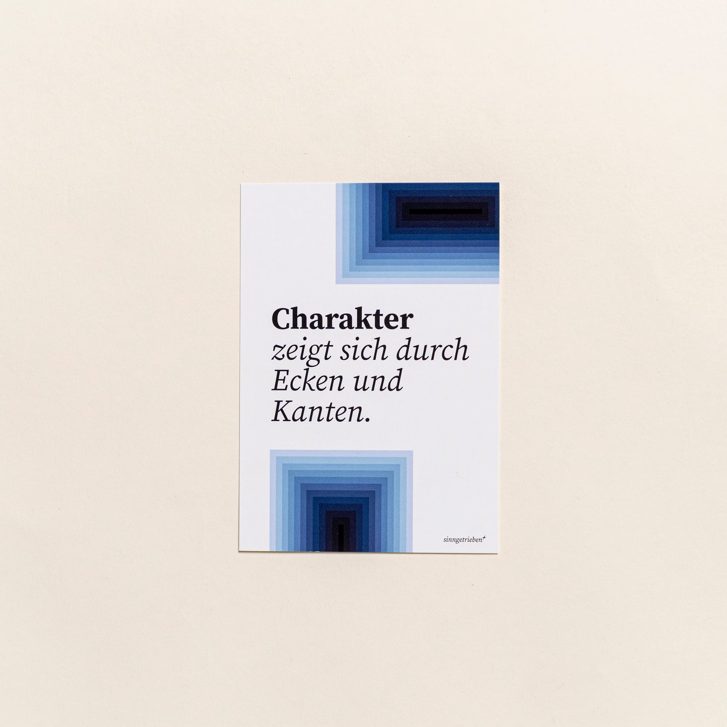 Postkarte Blau