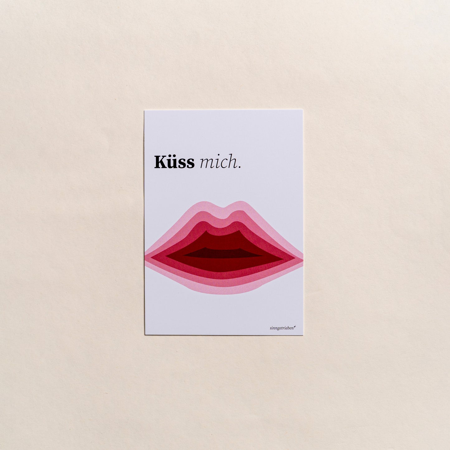 Postkarte Küss mich