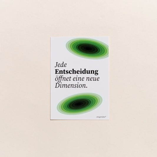 Postkarte Grün