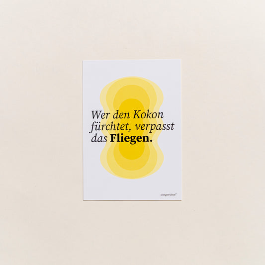 Postkarte Gelb