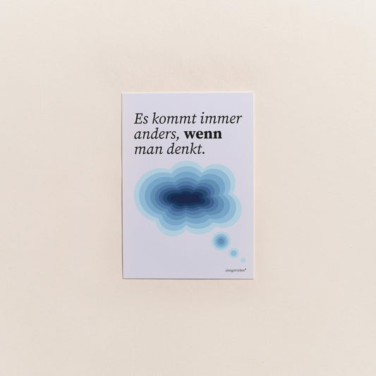 Postkarte Denken
