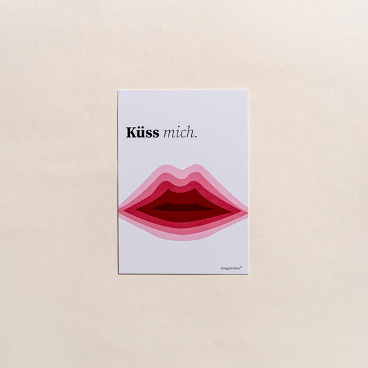 Postkarte Küss mich